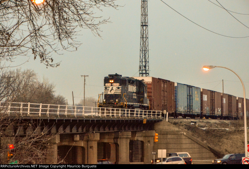 NS GP38-2 Locomotive making moves in the yard